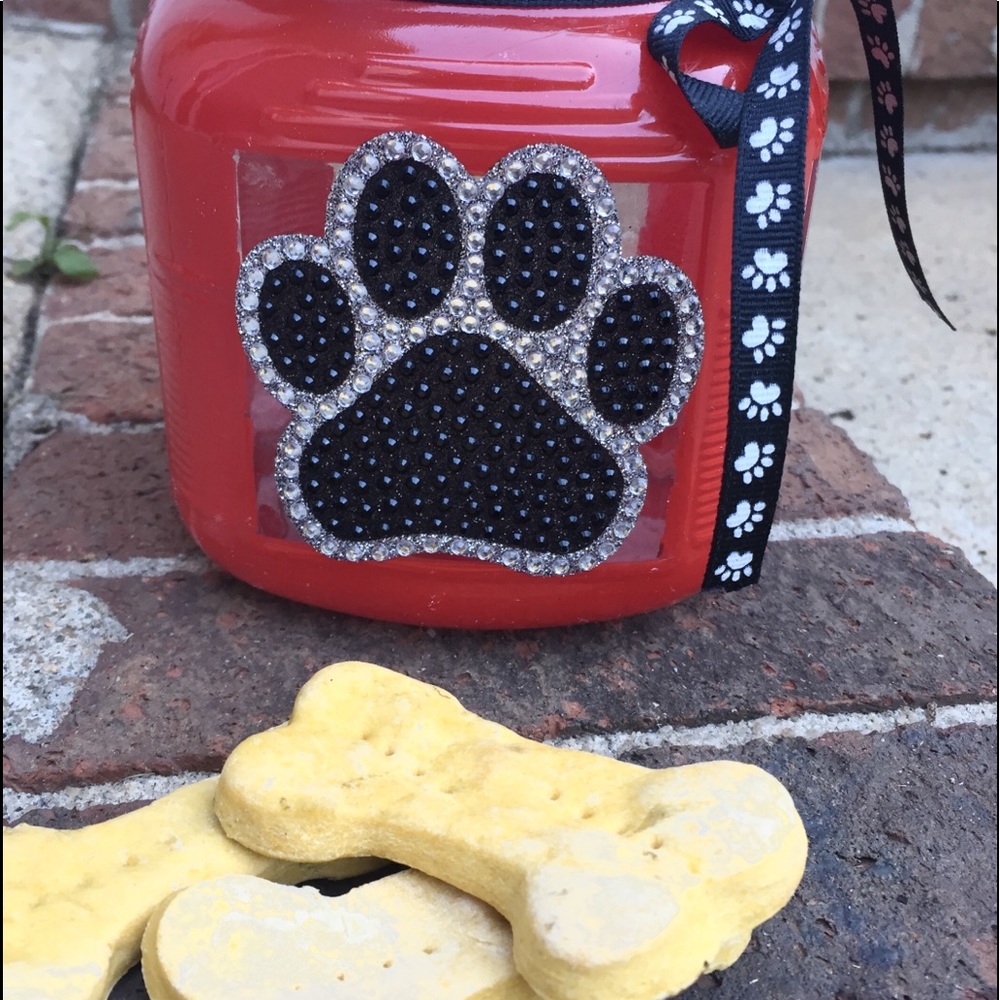 Handmade, Organic Dog Treats, and personalized jar